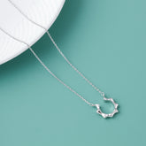 Eri Silvers Textured Circle Daily Ware Pendant Necklace For Women